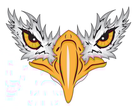 Eagle Head E-Sport Mascot Logo Illustration vector