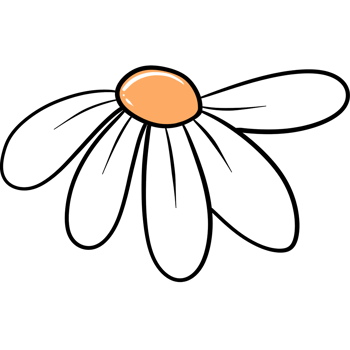 Spring daisy floral doodle clipart png