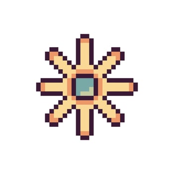 Retro-style abstract pixel design vector