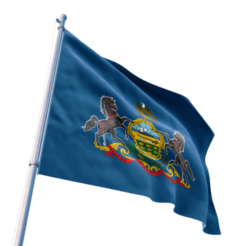 The flag of pennsylvania is flying in the wind png