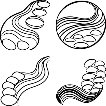 Line Art Collection of Elegant Flowing Curves vector
