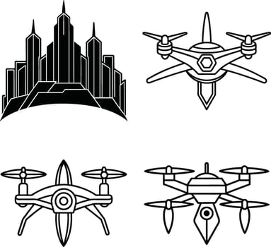 Futuristic Geometric Tech Designs with a Digital Aesthetic vector