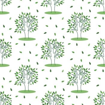 Silhouette of trees natural eco print vector