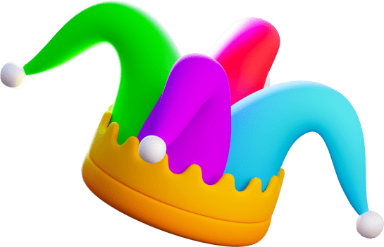 Colorful Cartoon Jester Hat png