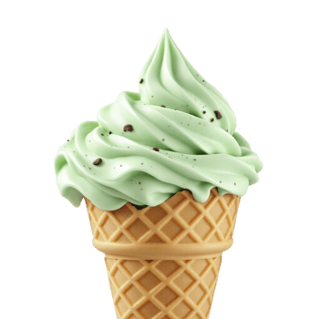 Ice cream in a waffle cone png