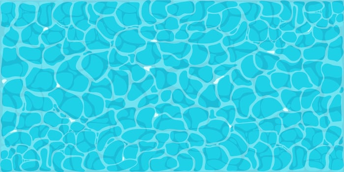 Deep ocean water ripple surface with gentle waves and sunlight reflections in cartoon style game texture top view vector