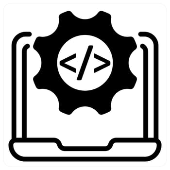website development icon concept in black color vector