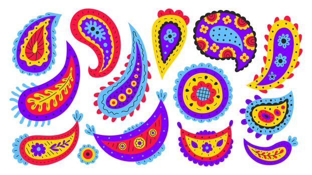 Paisley Shapes Set vector