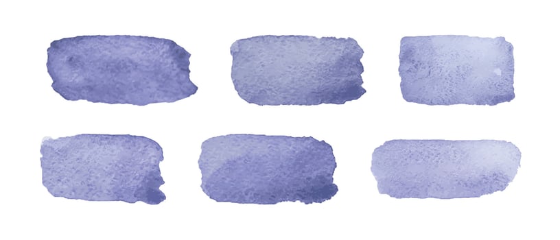 Shades of violet watercolor demonstrating various techniques and textures in art creation vector