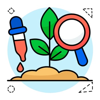 Creative design icon of search plant vector