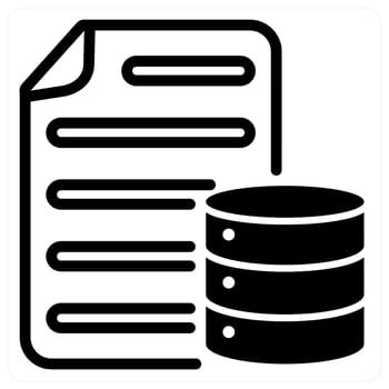 database document icon concept in black vector
