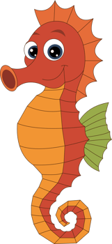 Cute Seahorse illustration png