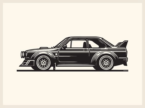 Modern Minimal Car Outline for Digital Projects vector