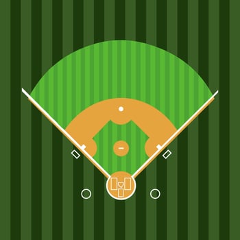 Baseball field icon. Camp diamond baseball sport sign. Sports fields symbol. flat style. vector