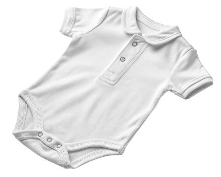 soft baby bodysuit mockup in white showcases classic design perfect for any occasion. Ideal for showcasing adorable outfits png