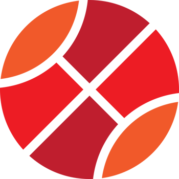 Abstract Minimalist Red and Orange Globular Design with Symmetrical Patterns png