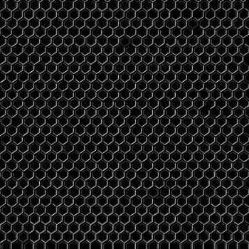 Abstract Black and White Honeycomb Pattern Background Texture Graphic Design vector