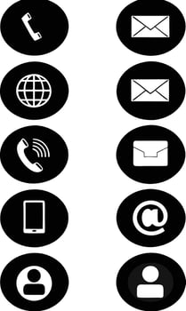 Collection of Contact Us Icons for Website and Application Design vector