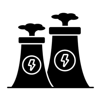 An editable design icon of factory vector