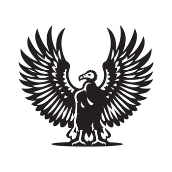 High Resolution Turkey Vulture Silhouette Art vector
