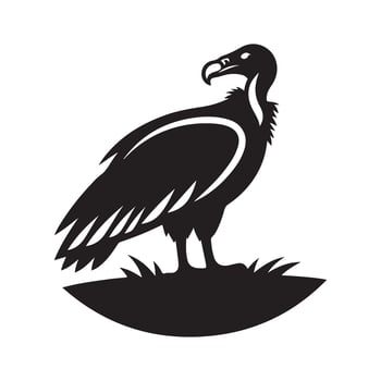 Turkey Vulture Silhouette for T-shirt Design vector