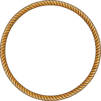 Circular Rope Frame Design Element for Rustic Western Nautical or Vintage Theme vector