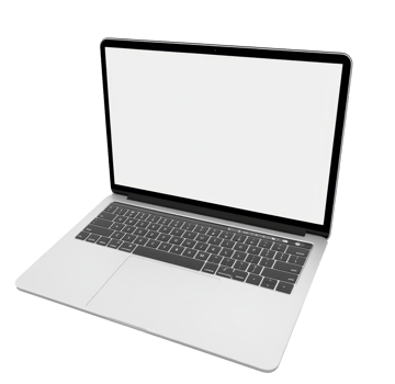 Showcasing a sleek modern laptop with a bright display and elegant design against a transparent backdrop png