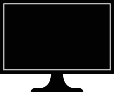 Desktop Computer Monitor, Screen Icon vector