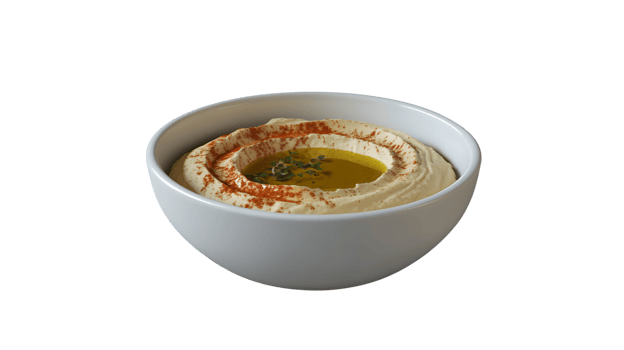 A creamy dip served in a white bowl garnished with spices and herbs perfect for culinary and png