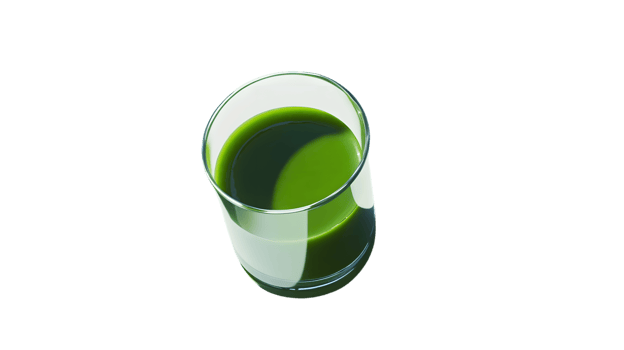A refreshing glass of green juice on a transparent background ideal for health and wellness co png