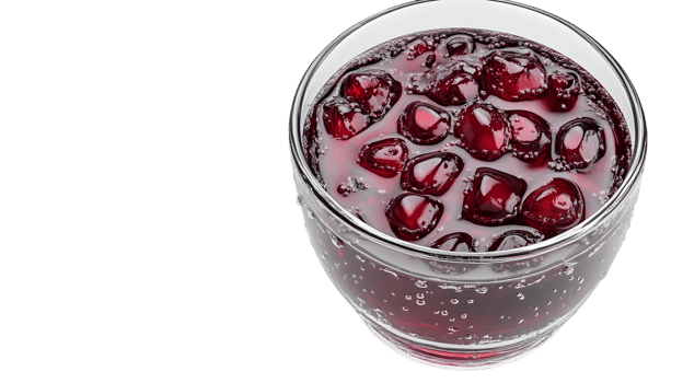 Refreshing Beverage with Ice Cubes in a Glass Top View Cold Drink Summer Thirst Quencher Cr png