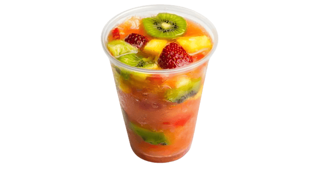 Refreshing Fruit Salad in a Cup with Kiwi Strawberry and Pineapple Slices png