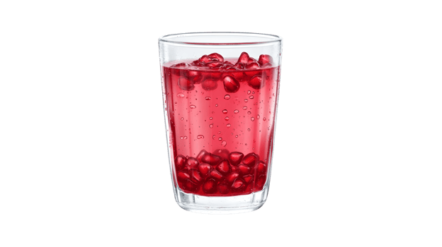 Refreshing Pomegranate Juice in a Glass with Bubbles and Seeds Healthy Drink Beverage Nutrit png