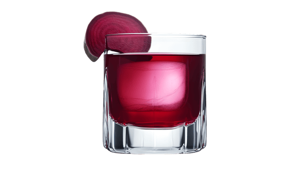 Refreshing Red Cocktail with Ice and Garnish in a Glass Ideal for Beverage Photography Drink png