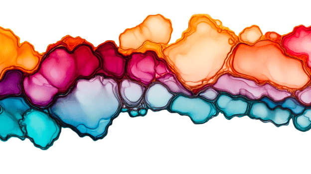 Alcohol ink texture, vibrant color gradient background, cut out transparent png
