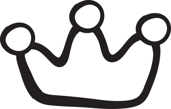 Cute Crown Outline Doodle png