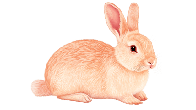 Cute peach rabbit illustration, adorable bunny artwork, adorable, cut out transparent png