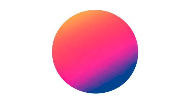Gradient circle blend of colors, vibrant design , cut out transparent png