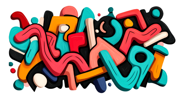 Abstract geometric shapes in vibrant colors create, cut out transparent png