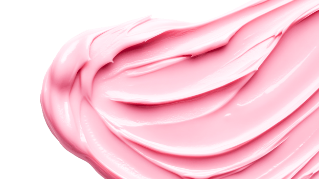 Swirls of delicate pink cream, cosmetic, cut out transparent png