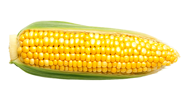 Fresh cob corn, cut out transparent png