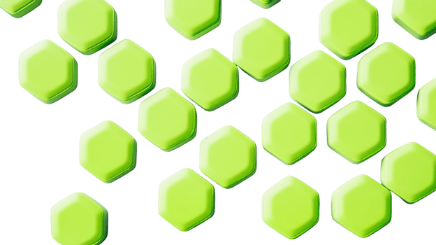 Lime green hexagon shapes background, design elements, cut out transparent png