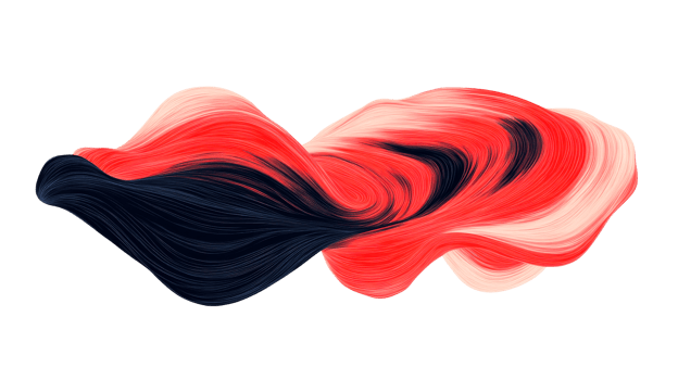 Abstract multicolored waves with swirl and flowing lines , cut out transparent png