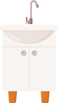 Modern White Bathroom Sink vector