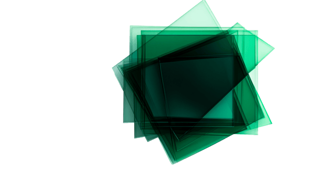 Green tinted squares, composition, abstraction, cut out transparent png