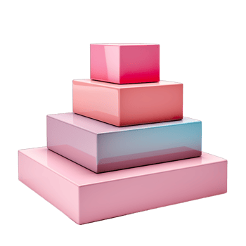 A stack of pink and blue boxes png