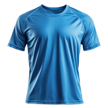 Blue Athletic Training Shirt with Moisture-Wicking Technology for Comfortable and Dry Workout Sessions png