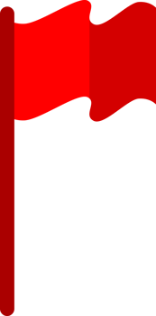 Red flag pole icon png