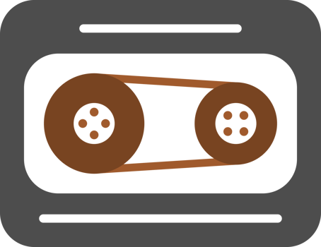 Cassette tape music vintage png
