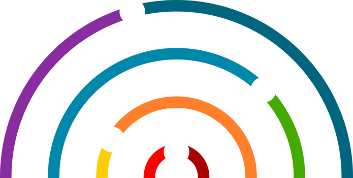 Rainbow line doodle icon png
